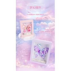 GEKKOSHA 804233 BƯỚM SAO VÀ TRĂNG TÍM HUYỀN ẢO bộ đồ chơi xếp lắp ráp ghép mô hình Arts & Crafts 535 khối