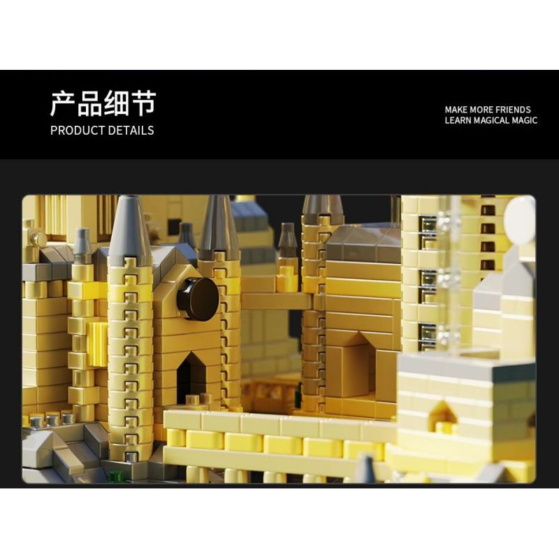 HIGH BOUNDARY DMD004 LÂU ĐÀI MA THUẬT bộ đồ chơi xếp lắp ráp ghép mô hình Harry Potter MAGIC CASTLE Chú Bé Phù Thủy 2724 khối