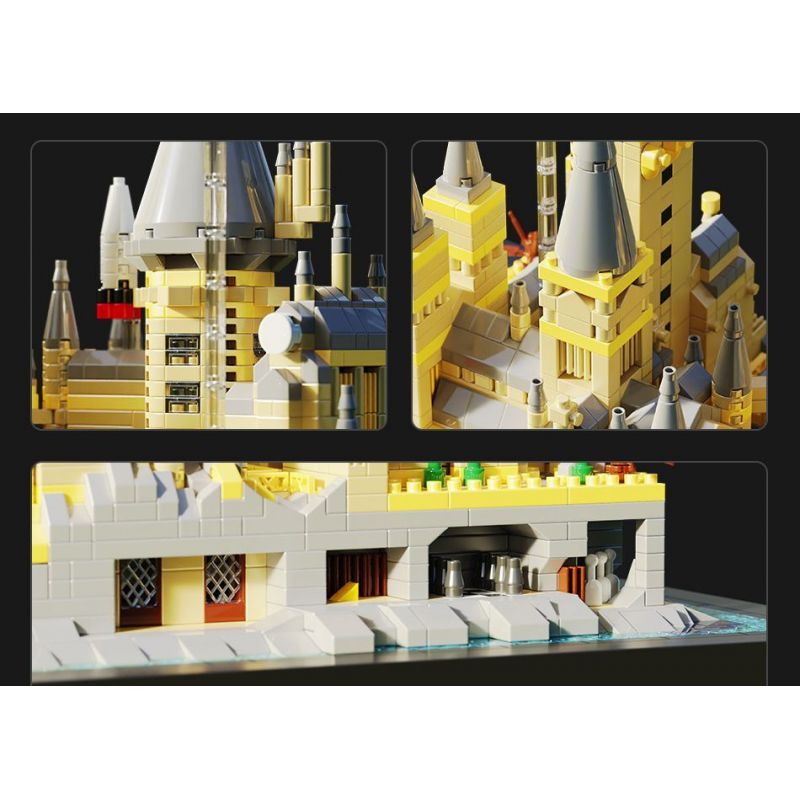 HIGH BOUNDARY DMD004 LÂU ĐÀI MA THUẬT bộ đồ chơi xếp lắp ráp ghép mô hình Harry Potter MAGIC CASTLE Chú Bé Phù Thủy 2724 khối