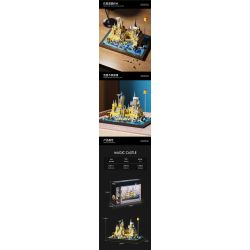 HIGH BOUNDARY DMD004 LÂU ĐÀI MA THUẬT bộ đồ chơi xếp lắp ráp ghép mô hình Harry Potter MAGIC CASTLE Chú Bé Phù Thủy 2724 khối
