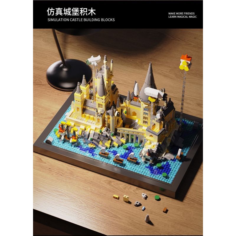 HIGH BOUNDARY DMD004 LÂU ĐÀI MA THUẬT bộ đồ chơi xếp lắp ráp ghép mô hình Harry Potter MAGIC CASTLE Chú Bé Phù Thủy 2724 khối