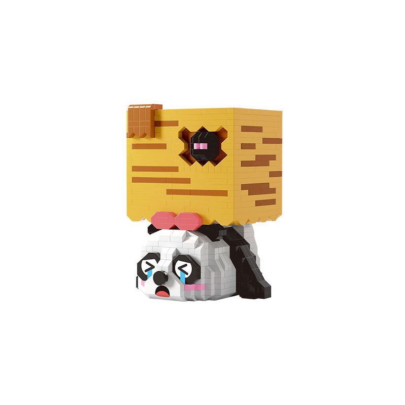 MOYU BLOCK MY97120 97120 non  HỘP ĐỰNG BÚT HÌNH GẤU TRÚC PANNI bộ đồ chơi xếp lắp ráp ghép mô hình 807 khối