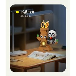 MOYU BLOCK MY97120 97120 HỘP ĐỰNG BÚT HÌNH GẤU TRÚC PANNI bộ đồ chơi xếp lắp ráp ghép mô hình 807 khối