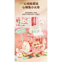 GEKKOSHA 802035 CHUYẾN TÀU ĐIỀU ƯỚC THÚ CƯNG DỄ THƯƠNG THỎ bộ đồ chơi xếp lắp ráp ghép mô hình 404 khối