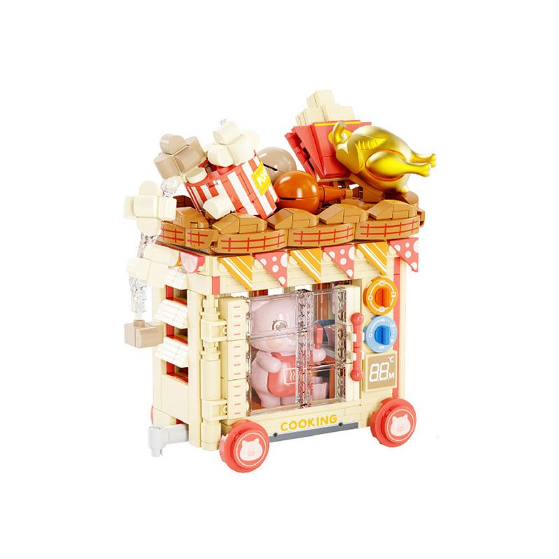 GEKKOSHA 802037 CHUYẾN TÀU ĐIỀU ƯỚC THÚ CƯNG DỄ THƯƠNG LỢN KHỊT MŨI bộ đồ chơi xếp lắp ráp ghép mô hình 488 khối