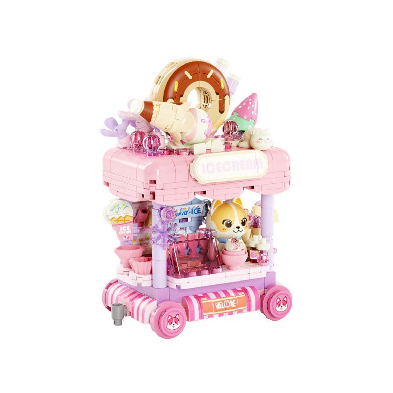 GEKKOSHA 802039 CHUYẾN TÀU ĐIỀU ƯỚC THÚ CƯNG DỄ THƯƠNG CHÓ YÊU bộ đồ chơi xếp lắp ráp ghép mô hình 426 khối