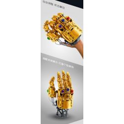 IM.MASTER QIHUI 6839 BẬC THẦY VŨ KHÍ GĂNG TAY VÔ CỰC THANOS CÓ THỂ ĐEO ĐƯỢC bộ đồ chơi xếp lắp ráp ghép mô hình Super Heroes Siêu Nhân Anh Hùng 1594 khối