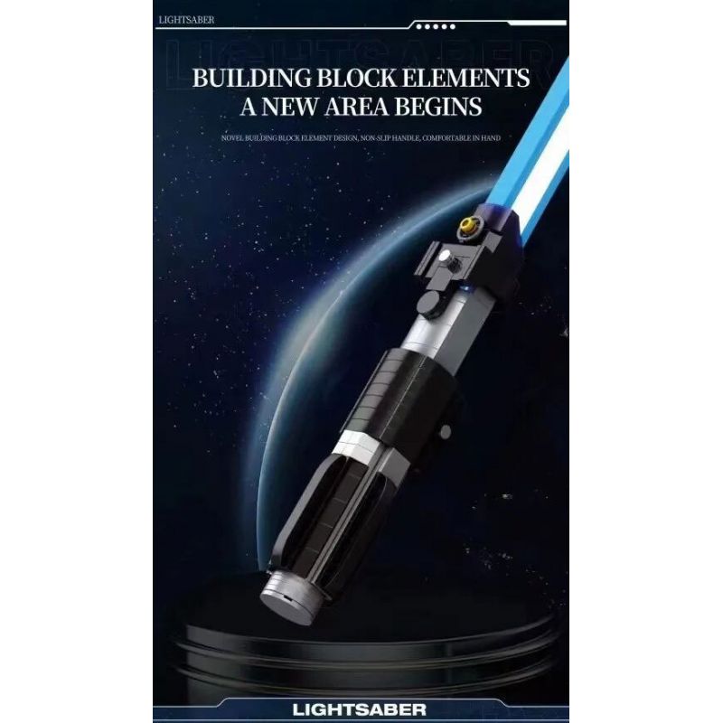 REOBRIX 99010 THANH KIẾM ÁNH SÁNG MÀU XANH bộ đồ chơi xếp lắp ráp ghép mô hình Star Wars LIGHTSABER Chiến Tranh Giữa Các Vì Sao 629 khối