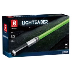 REOBRIX 99011 THANH KIẾM ÁNH SÁNG MÀU XANH LÁ CÂY bộ đồ chơi xếp lắp ráp ghép mô hình Star Wars LIGHTSABER Chiến Tranh Giữa Các Vì Sao 578 khối