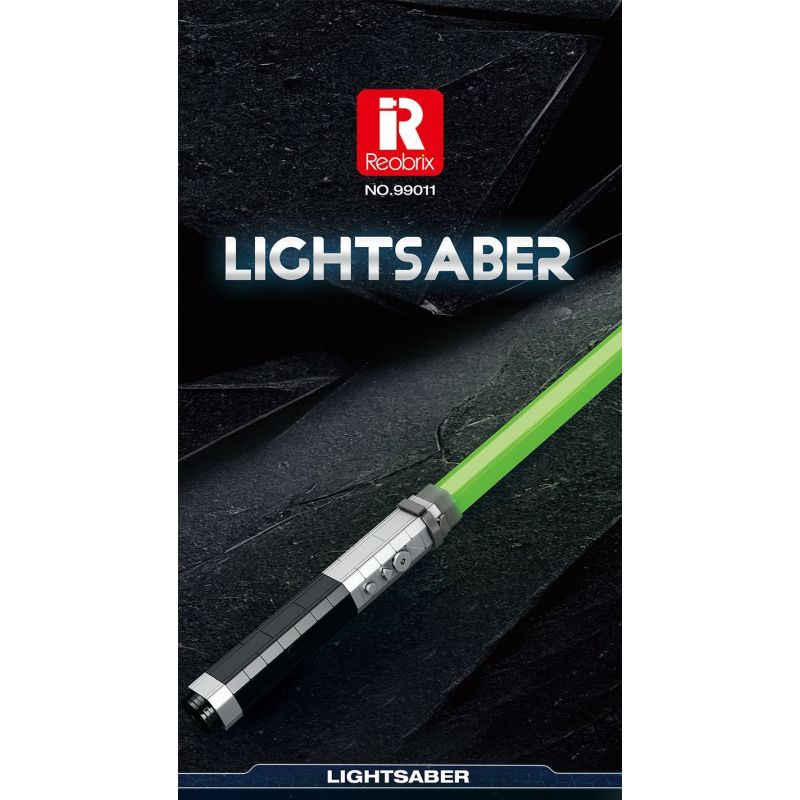 REOBRIX 99011 THANH KIẾM ÁNH SÁNG MÀU XANH LÁ CÂY bộ đồ chơi xếp lắp ráp ghép mô hình Star Wars LIGHTSABER Chiến Tranh Giữa Các Vì Sao 578 khối
