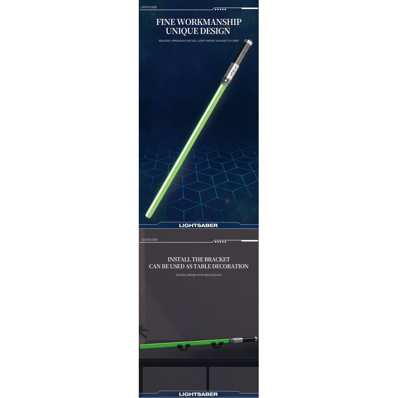 REOBRIX 99011 THANH KIẾM ÁNH SÁNG MÀU XANH LÁ CÂY bộ đồ chơi xếp lắp ráp ghép mô hình Star Wars LIGHTSABER Chiến Tranh Giữa Các Vì Sao 578 khối