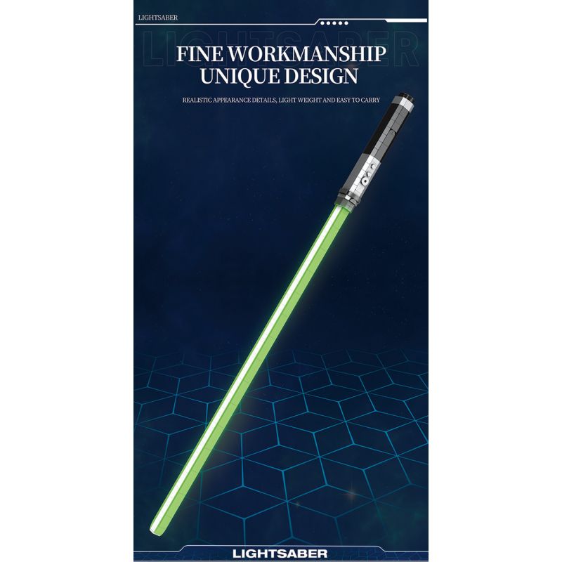 REOBRIX 99011 THANH KIẾM ÁNH SÁNG MÀU XANH LÁ CÂY bộ đồ chơi xếp lắp ráp ghép mô hình Star Wars LIGHTSABER Chiến Tranh Giữa Các Vì Sao 578 khối