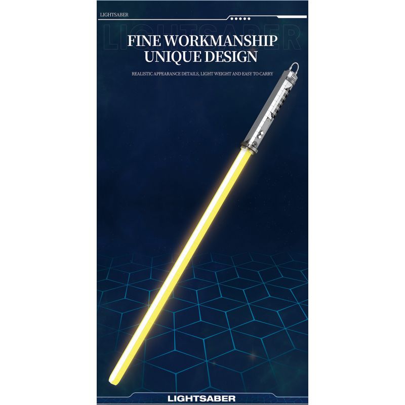 REOBRIX 99012 THANH KIẾM ÁNH SÁNG MÀU VÀNG bộ đồ chơi xếp lắp ráp ghép mô hình Star Wars LIGHTSABER Chiến Tranh Giữa Các Vì Sao 598 khối