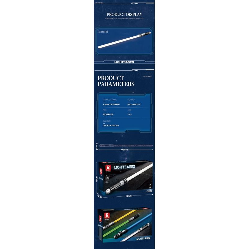 REOBRIX 99013 THANH KIẾM ÁNH SÁNG TRẮNG bộ đồ chơi xếp lắp ráp ghép mô hình Star Wars LIGHTSABER Chiến Tranh Giữa Các Vì Sao 606 khối REOBRIX 99013 THANH KIẾM ÁNH SÁNG TRẮNG bộ đồ chơi xếp lắp ráp ghép mô hình Star Wars LIGHTSABER Chiến Tranh Giữa Các Vì Sao 606 khối