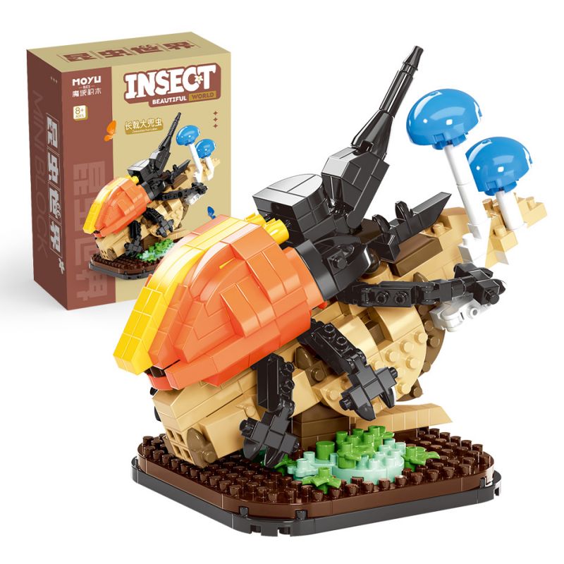 MOYU BLOCK MY97129 97129 THẾ GIỚI CÔN TRÙNG MACROPODIA bộ đồ chơi xếp lắp ráp ghép mô hình INSECT BEAUTIFUL WORLD 468 khối
