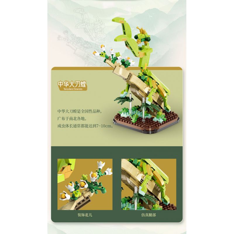 MOYU BLOCK MY97129 97129 THẾ GIỚI CÔN TRÙNG MACROPODIA bộ đồ chơi xếp lắp ráp ghép mô hình INSECT BEAUTIFUL WORLD 468 khối