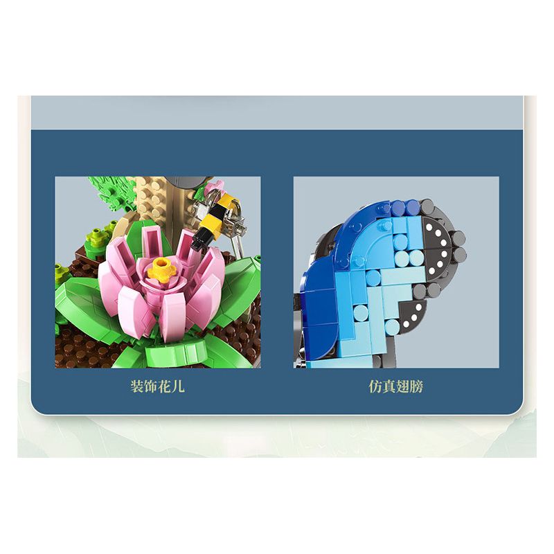 MOYU BLOCK MY97129 97129 THẾ GIỚI CÔN TRÙNG MACROPODIA bộ đồ chơi xếp lắp ráp ghép mô hình INSECT BEAUTIFUL WORLD 468 khối