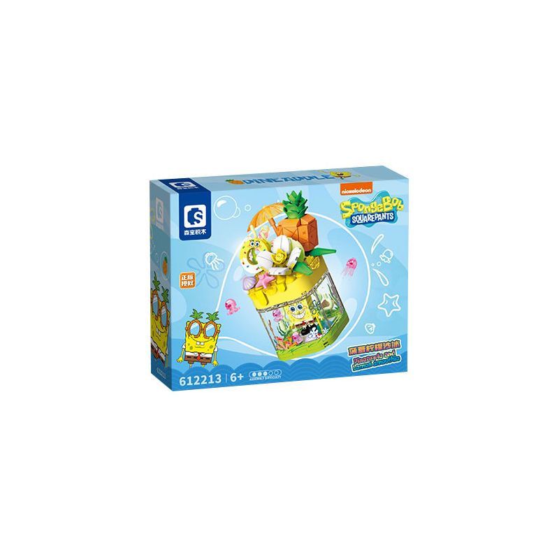 SEMBO 612213 SPONGEBOB SQUAREPANTS SINH TỐ CHANH DỨA bộ đồ chơi xếp lắp ráp ghép mô hình Movie & Game Phim Và Trò Chơi 241 khối