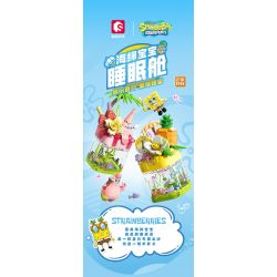 SEMBO 612213 SPONGEBOB SQUAREPANTS SINH TỐ CHANH DỨA bộ đồ chơi xếp lắp ráp ghép mô hình Movie & Game Phim Và Trò Chơi 241 khối