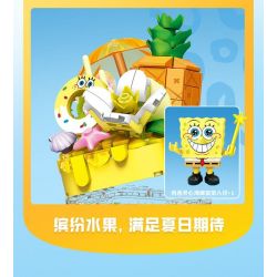SEMBO 612213 SPONGEBOB SQUAREPANTS SINH TỐ CHANH DỨA bộ đồ chơi xếp lắp ráp ghép mô hình Movie & Game Phim Và Trò Chơi 241 khối