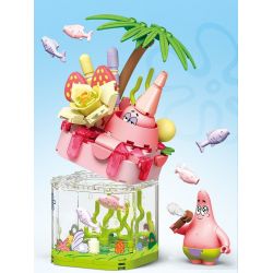 SEMBO 612214 SPONGEBOB SQUAREPANTS SINH TỐ DÂU SỮA LẮC bộ đồ chơi xếp lắp ráp ghép mô hình Movie & Game Phim Và Trò Chơi 187 khối