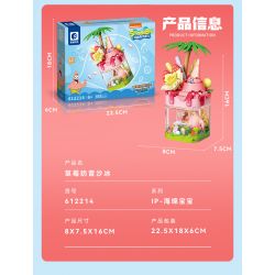 SEMBO 612214 SPONGEBOB SQUAREPANTS SINH TỐ DÂU SỮA LẮC bộ đồ chơi xếp lắp ráp ghép mô hình Movie & Game Phim Và Trò Chơi 187 khối