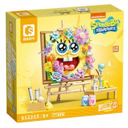 SEMBO 612215 SPONGEBOB SQUAREPANTS NGHỆ THUẬT CỦA HOA bộ đồ chơi xếp lắp ráp ghép mô hình Movie & Game Phim Và Trò Chơi 474 khối