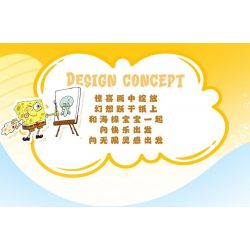 SEMBO 612215 SPONGEBOB SQUAREPANTS NGHỆ THUẬT CỦA HOA bộ đồ chơi xếp lắp ráp ghép mô hình Movie & Game Phim Và Trò Chơi 474 khối