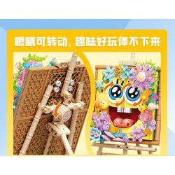 SEMBO 612215 SPONGEBOB SQUAREPANTS NGHỆ THUẬT CỦA HOA bộ đồ chơi xếp lắp ráp ghép mô hình Movie & Game Phim Và Trò Chơi 474 khối