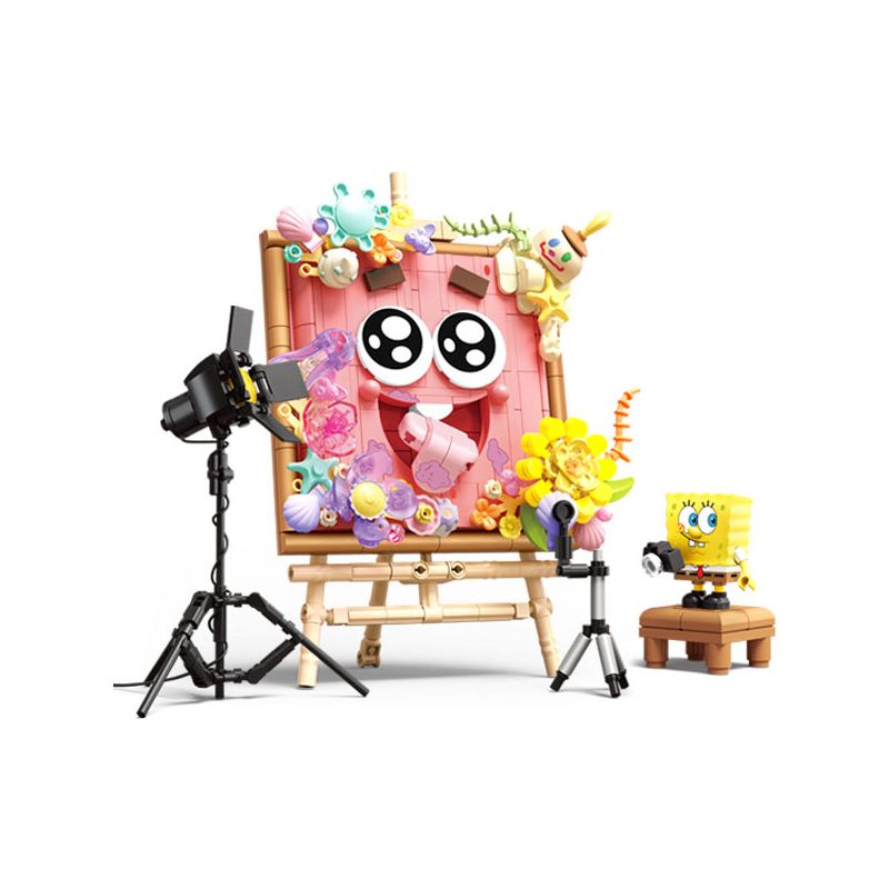 SEMBO 612216 non Lego SPONGEBOB SQUAREPANTS ÁNH CHỚP NGỌT NGÀO bộ đồ chơi xếp lắp ráp ghép mô hình Movie & Game Phim Và Trò Chơi 498 khối