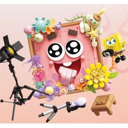 SEMBO 612216 SPONGEBOB SQUAREPANTS ÁNH CHỚP NGỌT NGÀO bộ đồ chơi xếp lắp ráp ghép mô hình Movie & Game Phim Và Trò Chơi 498 khối