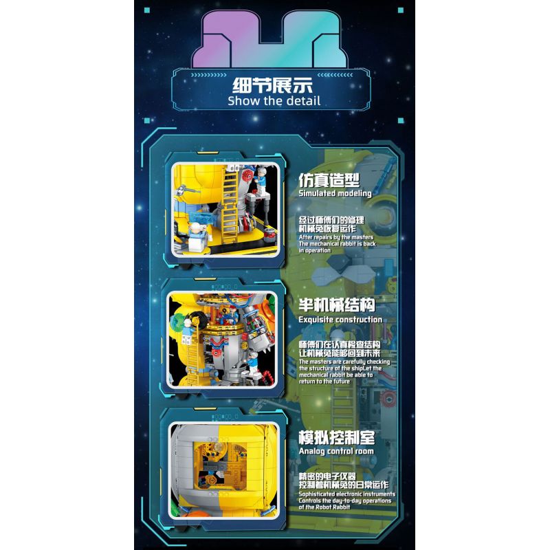 DOUBLE HEIGHT 20810 THỎ NGƯỜI MÁY bộ đồ chơi xếp lắp ráp ghép mô hình MECHANICAL RABBIT 2119 khối