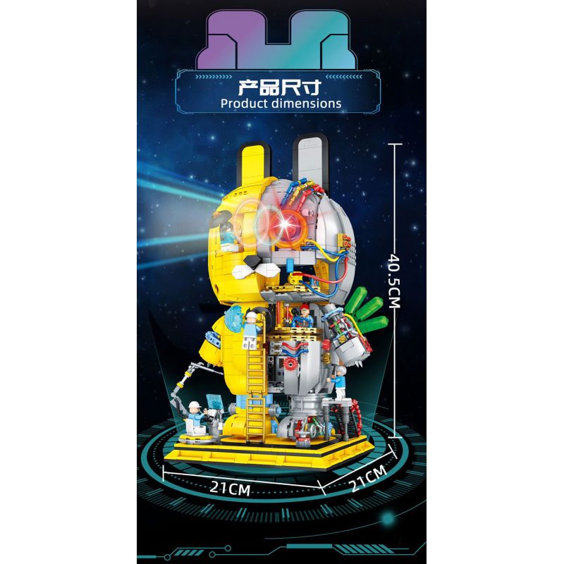 DOUBLE HEIGHT 20810 THỎ NGƯỜI MÁY bộ đồ chơi xếp lắp ráp ghép mô hình MECHANICAL RABBIT 2119 khối