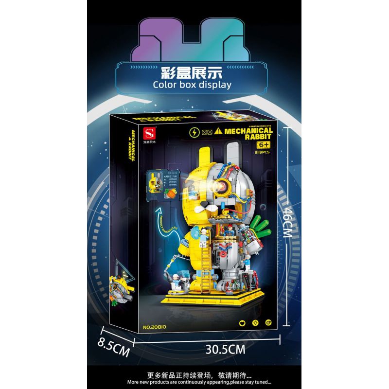 DOUBLE HEIGHT 20810 THỎ NGƯỜI MÁY bộ đồ chơi xếp lắp ráp ghép mô hình MECHANICAL RABBIT 2119 khối