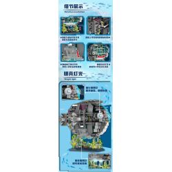 DOUBLE HEIGHT 20811 ĐỒ CHƠI BÁN CƠ THỜI THƯỢNG CÁ KHÍ bộ đồ chơi xếp lắp ráp ghép mô hình MECHANICAL RESEARCH SUBMARINE PUFFER FISH 1938 khối