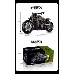 DOUBLE HEIGHT 60514 HARLEY THỂ THAO tỷ lệ 1:8 bộ đồ chơi xếp lắp ráp ghép mô hình Technic Kỹ Thuật Công Nghệ Cao Mô Hình Phương Tiện 634 khối