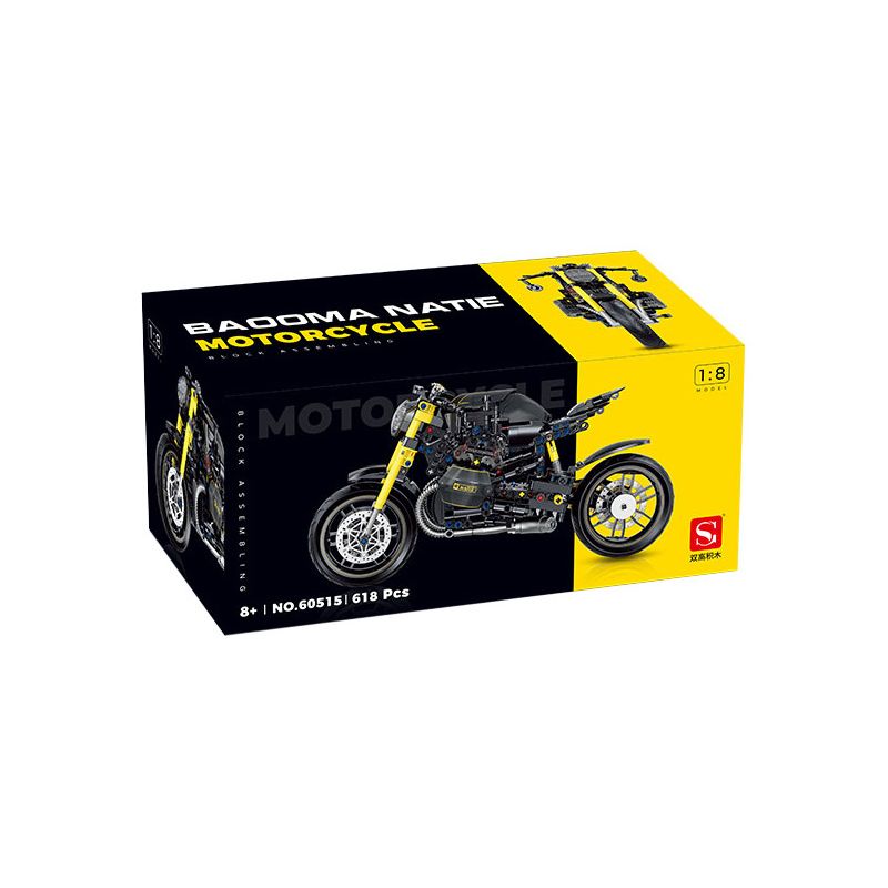 DOUBLE HEIGHT 60515 BMW LATTE tỷ lệ 1:8 bộ đồ chơi xếp lắp ráp ghép mô hình Technic Kỹ Thuật Công Nghệ Cao Mô Hình Phương Tiện 618 khối