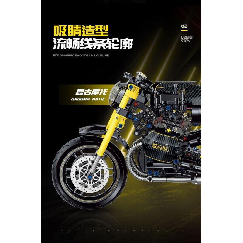 DOUBLE HEIGHT 60515 BMW LATTE tỷ lệ 1:8 bộ đồ chơi xếp lắp ráp ghép mô hình Technic Kỹ Thuật Công Nghệ Cao Mô Hình Phương Tiện 618 khối