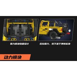 MouldKing 15058 Mould King 15058 JAI ALAI WRANGLER bộ đồ chơi xếp lắp ráp ghép mô hình Technic WRANGLER PULLBACK CAR Kỹ Thuật Công Nghệ Cao Mô Hình Phương Tiện 746 khối