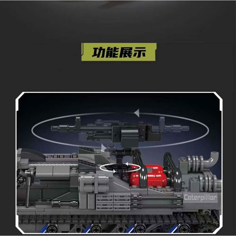 MouldKing 20030 Mould King 20030 XE BÁNH XÍCH MỌI ĐỊA HÌNH EV2 bộ đồ chơi xếp lắp ráp ghép mô hình Technic EV2 ALL-TERRAIN TRACKED VEHICLE Kỹ Thuật Công Nghệ Cao Mô Hình Phương Tiện 1046 khối