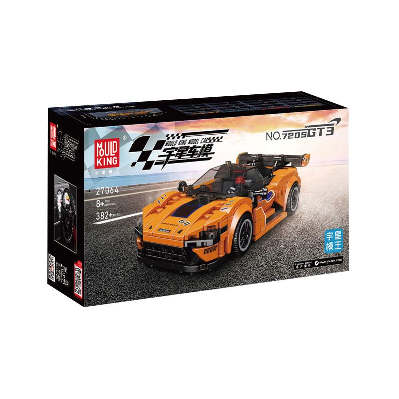 MouldKing 27064 Mould King 27064 XE THỂ THAO 720S GT3 bộ đồ chơi xếp lắp ráp ghép mô hình Speed Champions Racing Cars Đua Xe Công Thức 382 khối