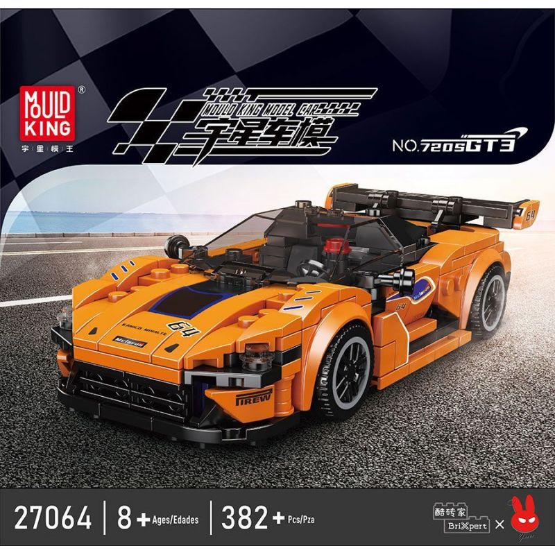 MouldKing 27064 Mould King 27064 XE THỂ THAO 720S GT3 bộ đồ chơi xếp lắp ráp ghép mô hình Speed Champions Racing Cars Đua Xe Công Thức 382 khối