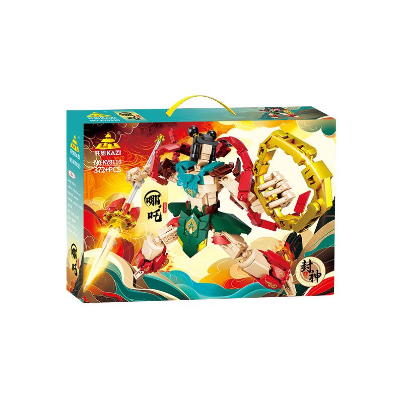 Kazi KY8110 8110 FENGSHEN MECHA NEZHA HOÀNG TỬ HOA SEN bộ đồ chơi xếp lắp ráp ghép mô hình 372 khối