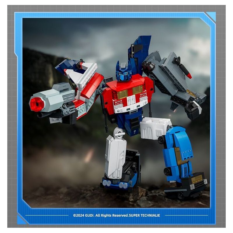 GUDI 40207 MÁY MÓC ARES QINGTIAN 8 TRONG 1 bộ đồ chơi xếp lắp ráp ghép mô hình 721 khối