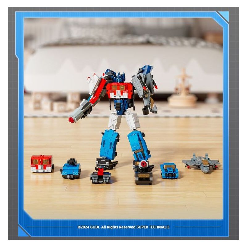 GUDI 40207 MÁY MÓC ARES QINGTIAN 8 TRONG 1 bộ đồ chơi xếp lắp ráp ghép mô hình 721 khối