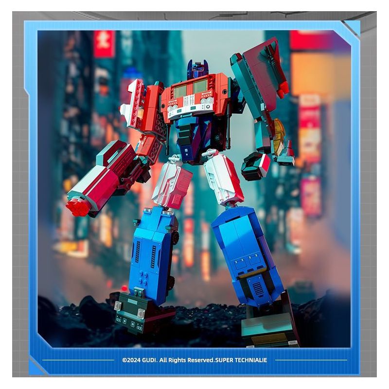 GUDI 40207 MÁY MÓC ARES QINGTIAN 8 TRONG 1 bộ đồ chơi xếp lắp ráp ghép mô hình 721 khối