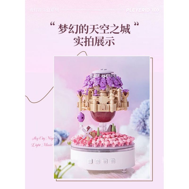 PLEYERID M38-P8011 P8011 8011 M38P8011 38-P8011 HỘP NHẠC ÁNH SÁNG BAN ĐÊM THÀNH PHỐ TRÊN BẦU TRỜI bộ đồ chơi xếp lắp ráp ghép mô hình