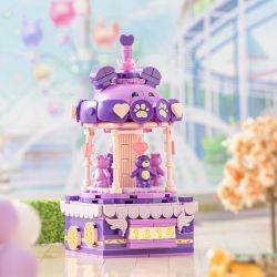 PLEYERID M38-P8027 P8027 8027 M38P8027 38-P8027 ĐỒ TRANG TRÍ MÁY TÍNH ĐỂ BÀN BĂNG CHUYỀN THÚ CƯNG MINI SWEET CAROUSEL 3 LOẠI MÈO DỄ THƯƠNG XIONG BEIBEI MUỐN CHÓ bộ đồ chơi xếp lắp ráp ghép mô hình