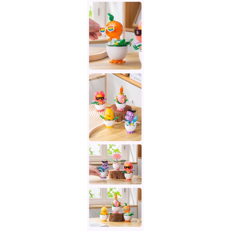 PLEYERID M38-P8029 P8029 8029 M38P8029 38-P8029 YÊU TINH VUI NHỘN 2.0 6 MẪU bộ đồ chơi xếp lắp ráp ghép mô hình FUNNY FAIRY PLANT