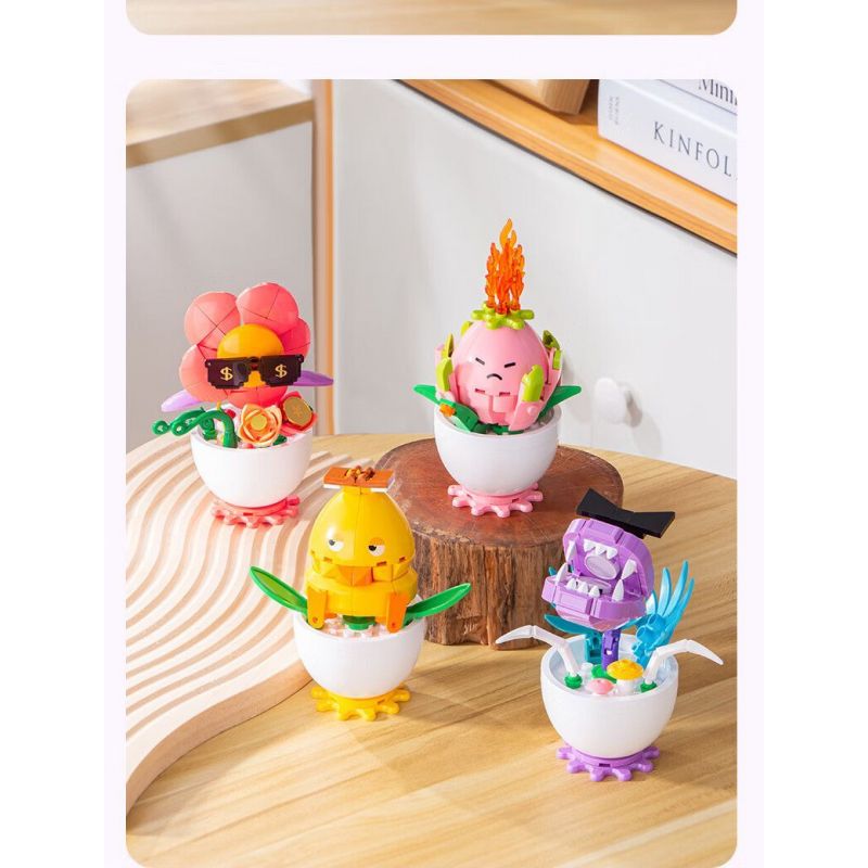 PLEYERID M38-P8029 P8029 8029 M38P8029 38-P8029 YÊU TINH VUI NHỘN 2.0 6 MẪU bộ đồ chơi xếp lắp ráp ghép mô hình FUNNY FAIRY PLANT
